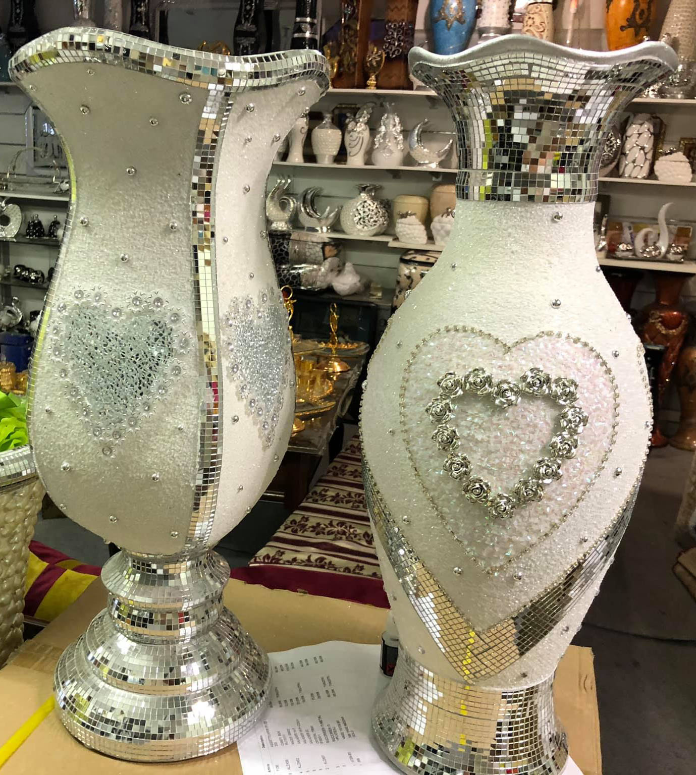 2 vase blanc gris