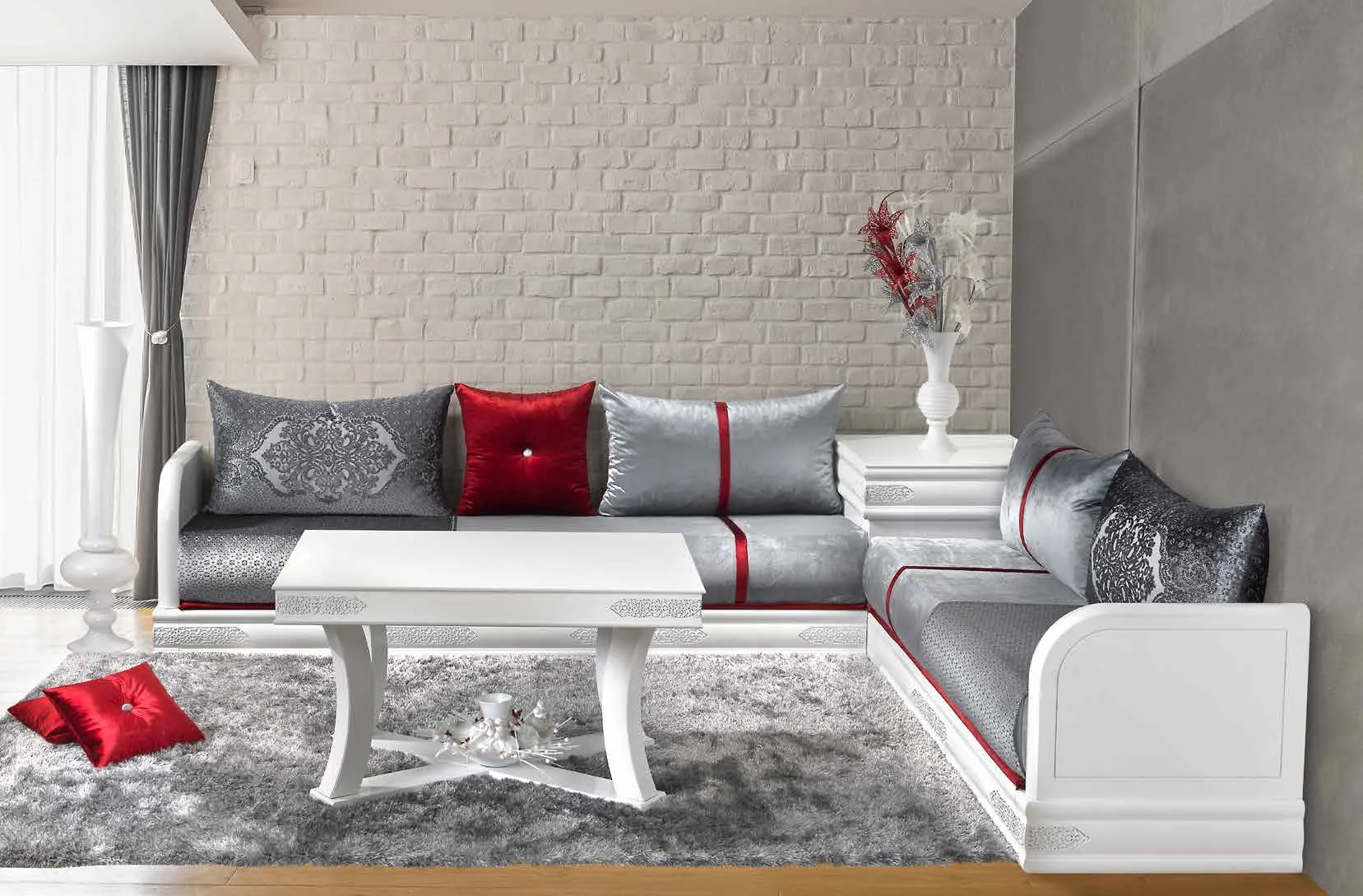 salon marocain blanc